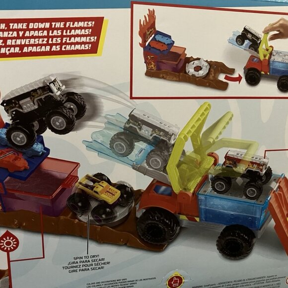 Hot Wheels Monster Trucks Arena Smashers Color Shifters 5 Alarm Rescue - Picture 3 of 7
